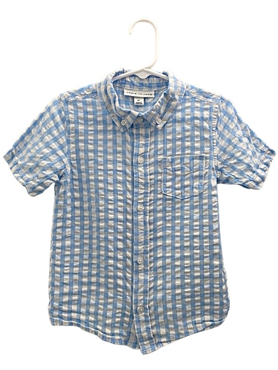 Janie and Jack Other - Janie and Jack Light Blue & White Gingham Shirt Size 4T - 100% Cotton